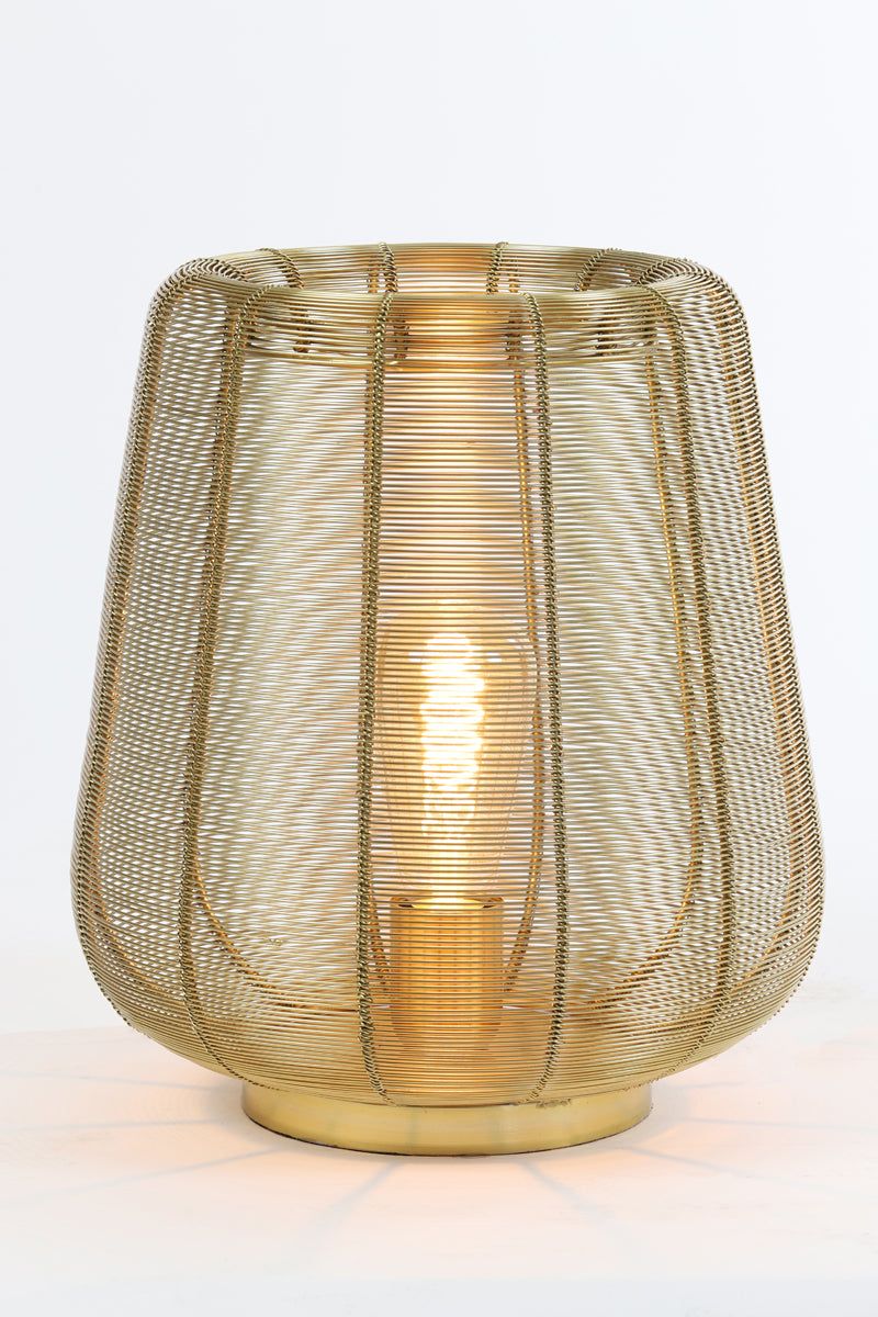 Adeta Table Lamp - Matt Black/Gold Finish - Image 9