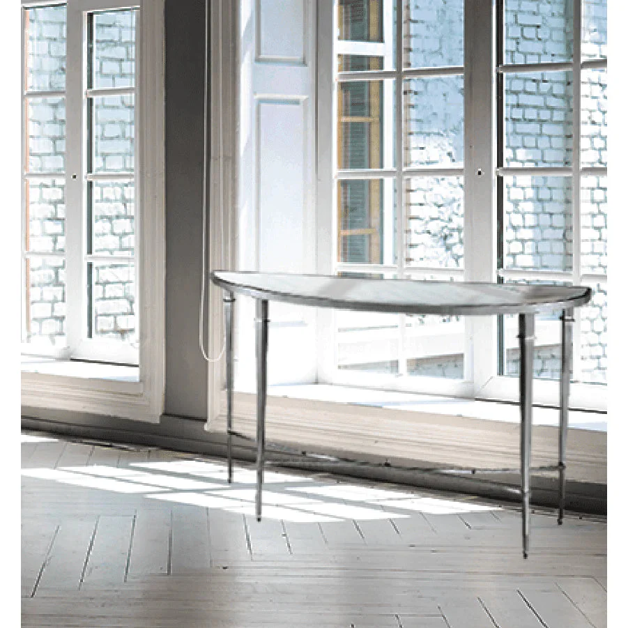 Adley Console Table - Chrome & Mirror Top Finish - Image 2