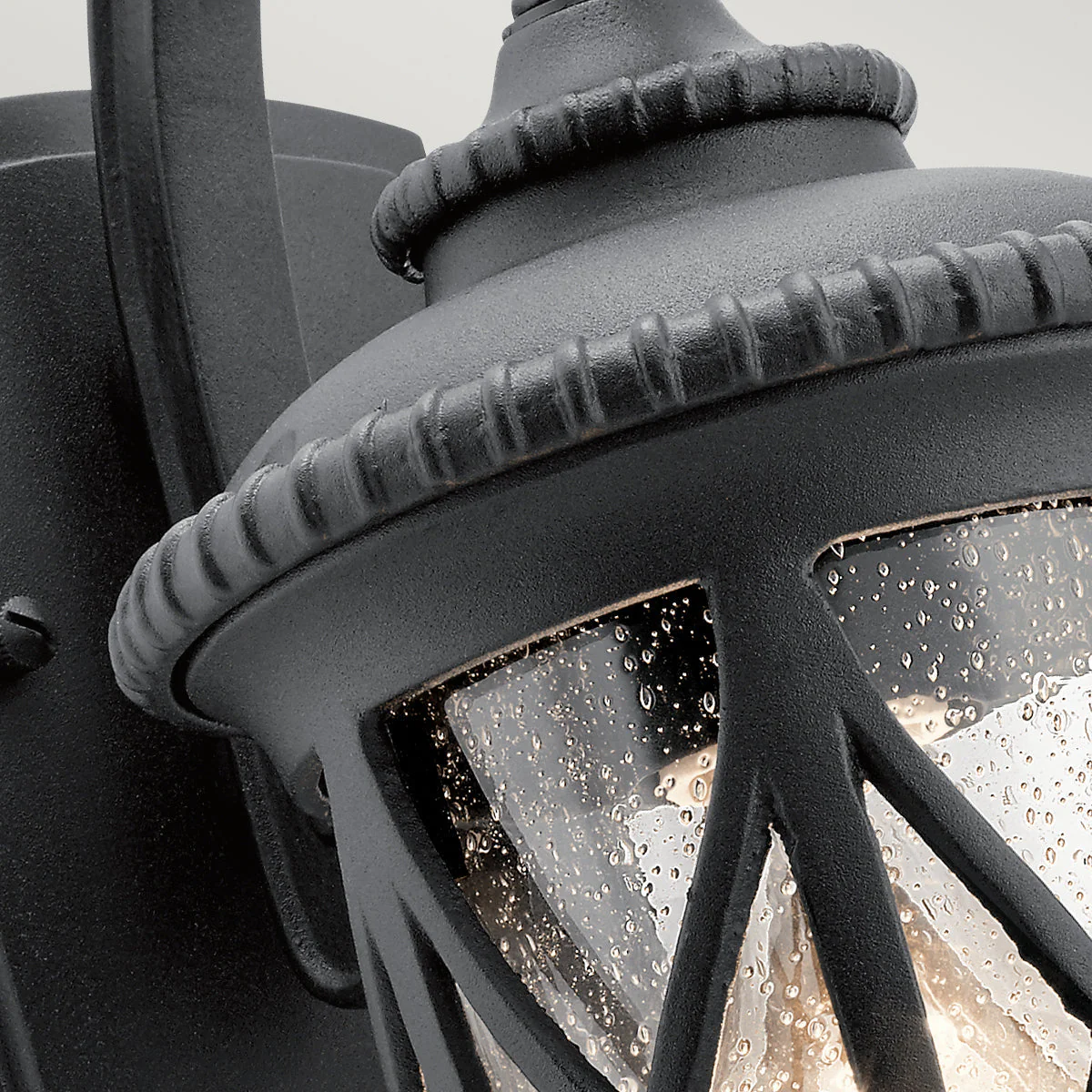 Admirals Cove Small/Medium/Large Wall Lantern - Textured Black Finish - Image 4