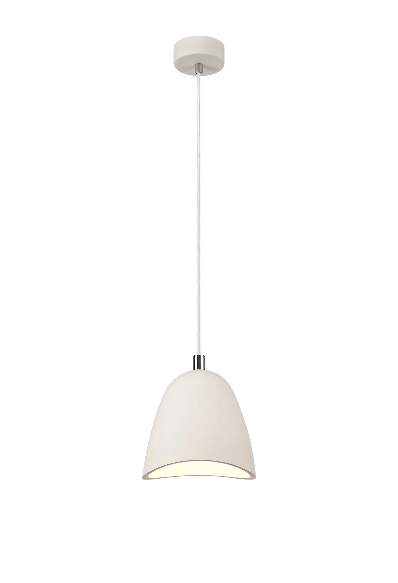 Adnonis Medium Pendant, White Paintable Gypsum - Image 2