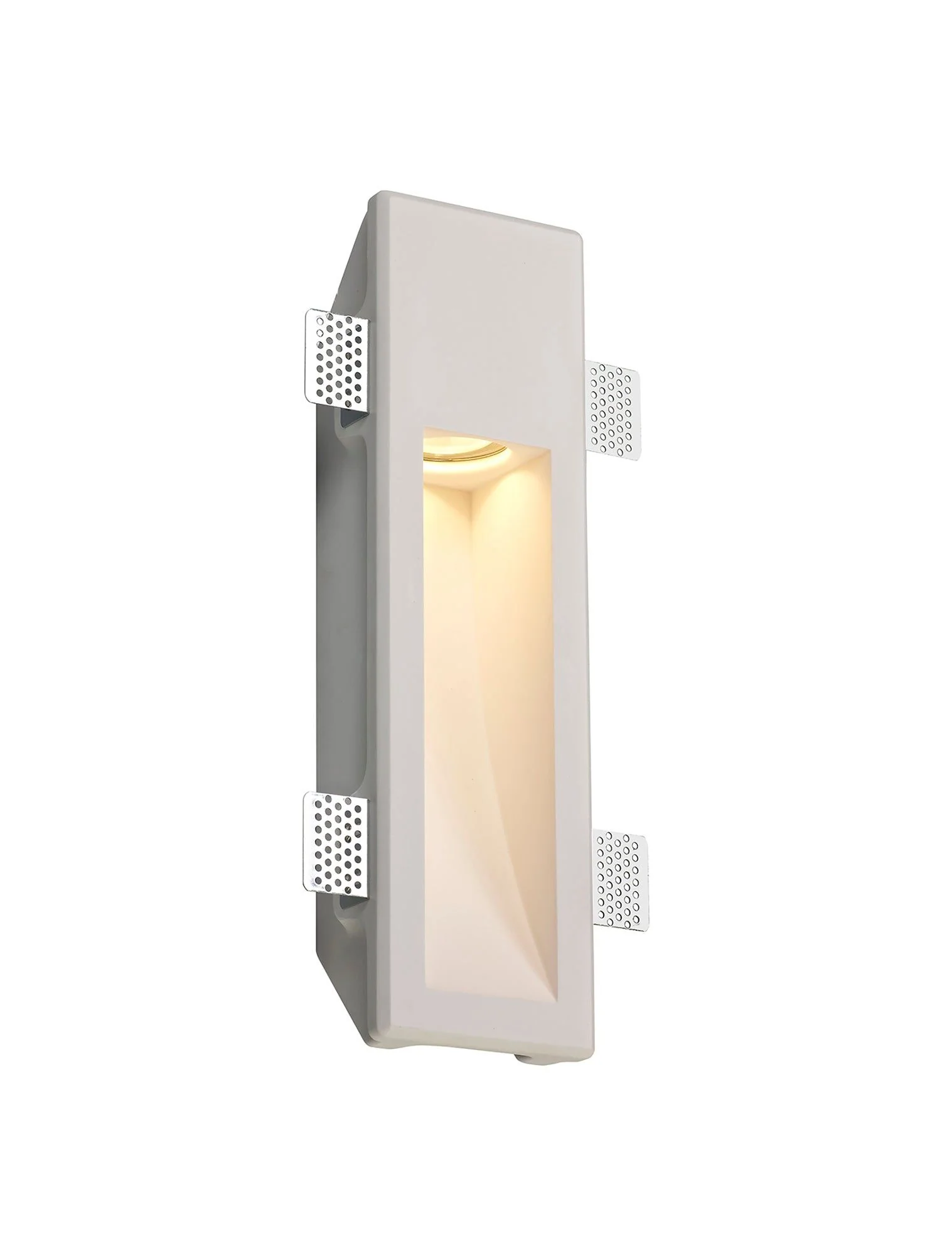 Adnonis Recessed Wall Lamp, White Paintable Gypsum, Cut Out Large/Medium/Small - Image 2