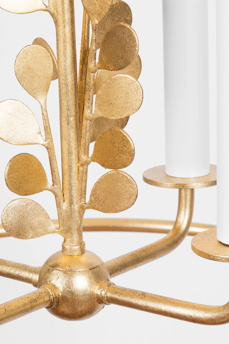 Adrienne 4Lt Lantern - Vintage Gold Leaf - Image 3
