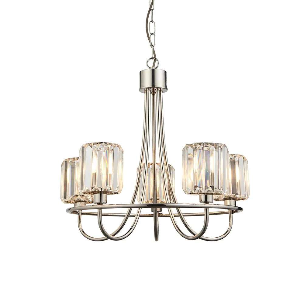 Advent 3/5Lt Multi-Arm Pendant - Antique Brass/Bright Nickel - Image 2