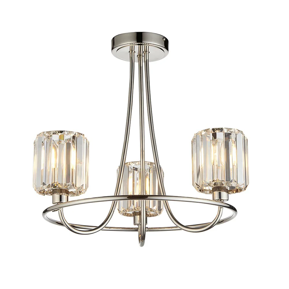 Advent 3/5Lt Multi-Arm Pendant - Antique Brass/Bright Nickel - Image 5