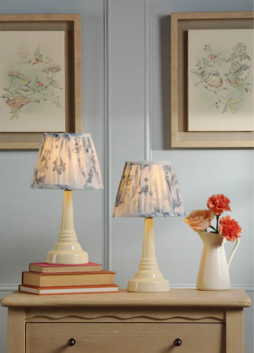 Adwick Twin Pack Table Lamp Cream Ceramic With Shade - Image 4
