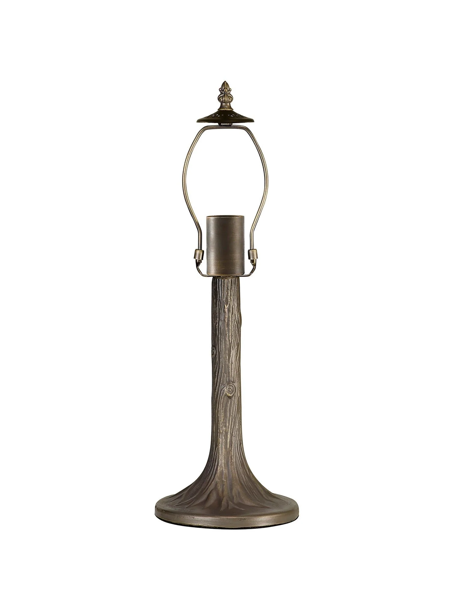 Aero 1 Light Tree Like Table Lamp E27 With 30cm Tiffany Shade, Beige/Clear Crystal/Aged Antique Brass - Image 2