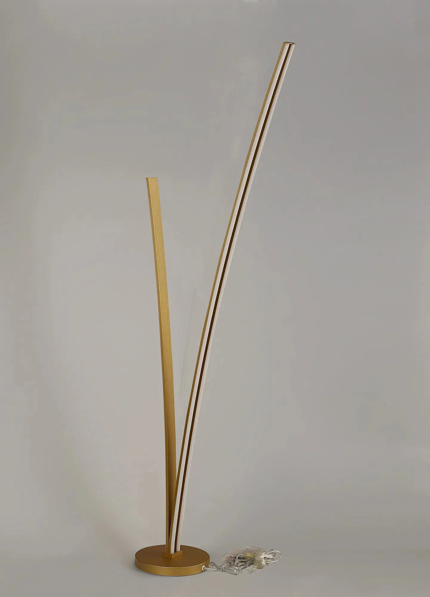 Aesthet 2Lt LED Floor Lamp - White/Gold - Image 6