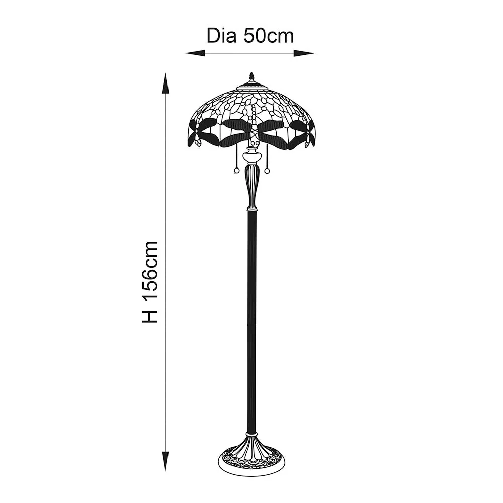 Aether Flame Floor Lamp In Various Finishes E27 - Image 9