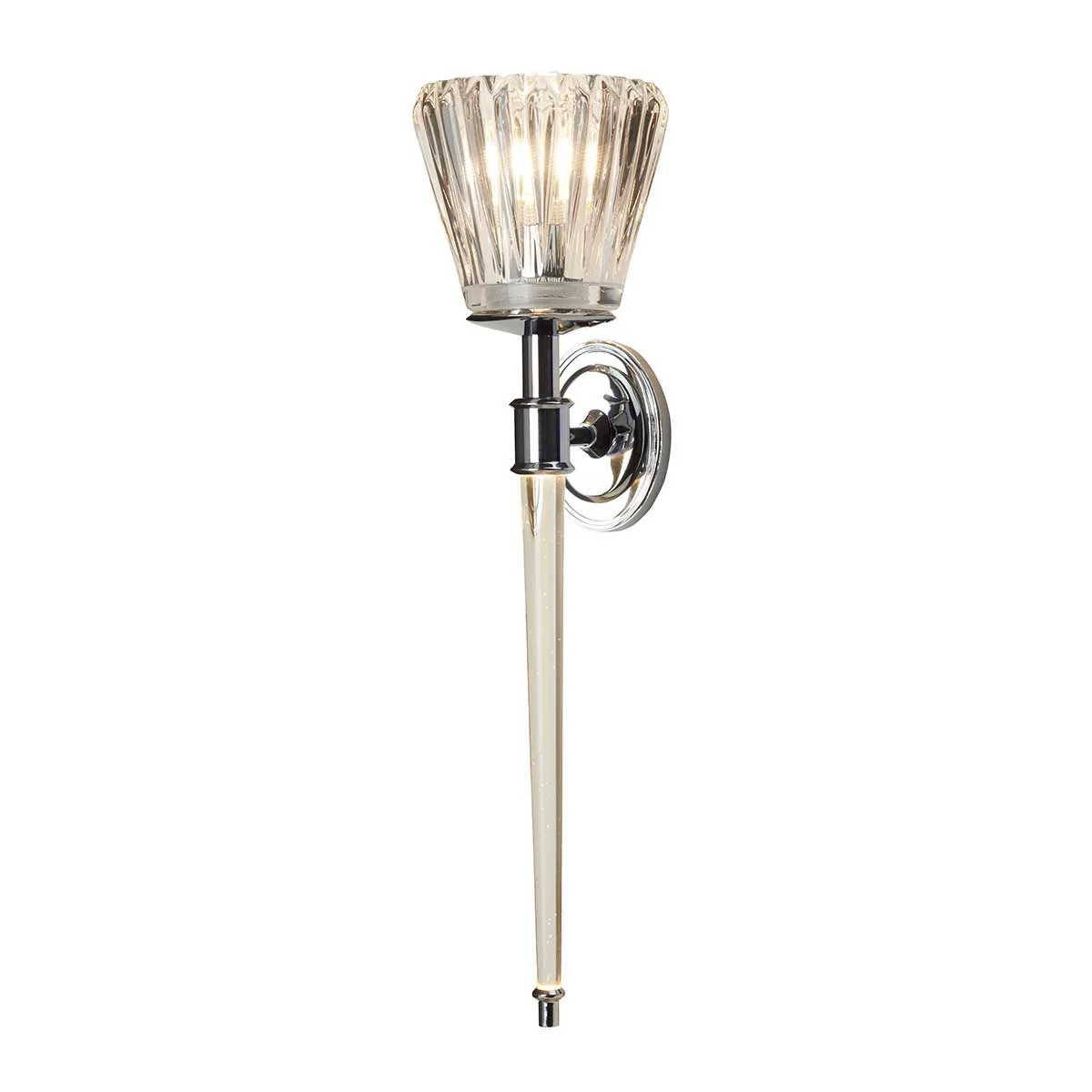 Agatha 2 Wall Light IP44 – Brushed Nickel/ Polished Chrome - Image 2