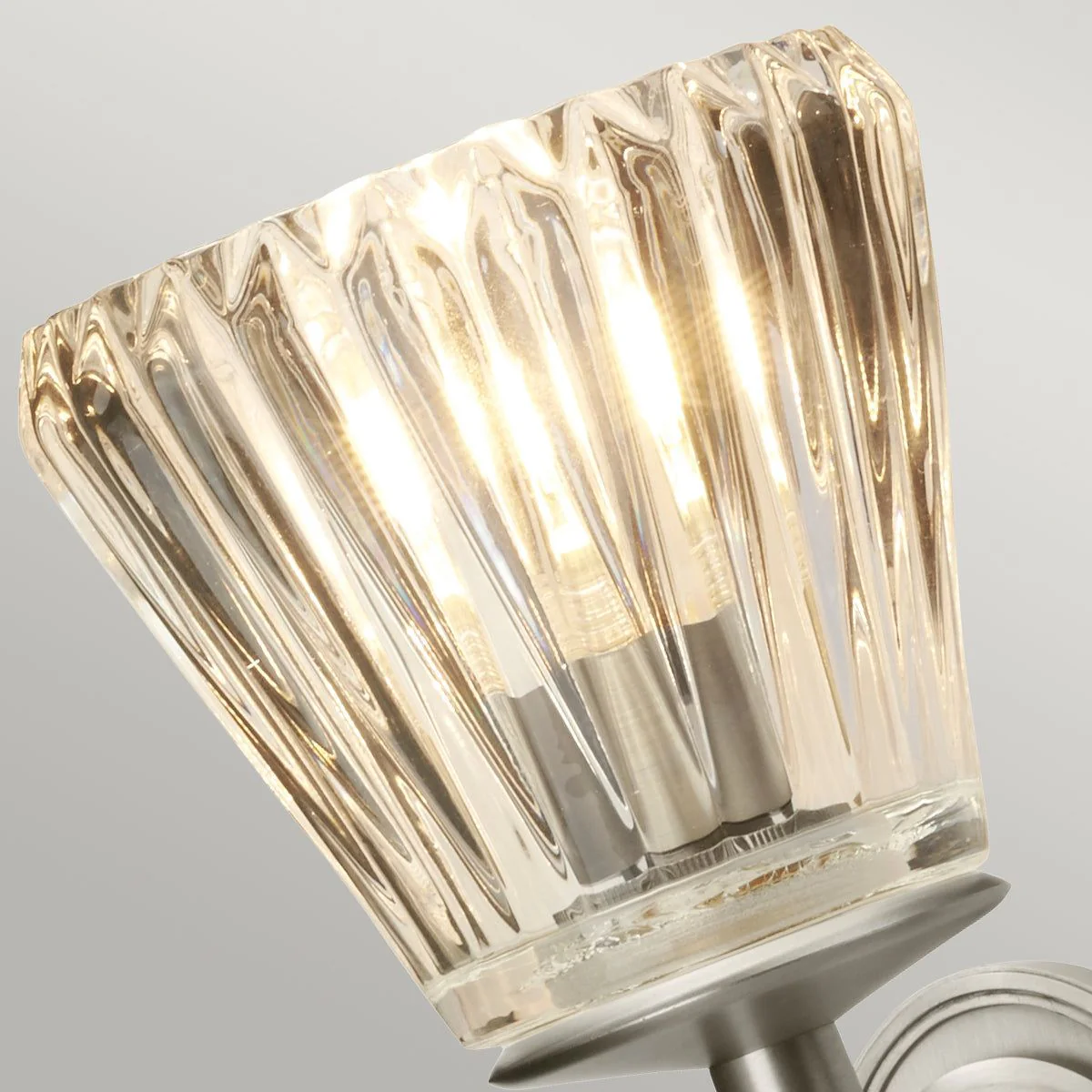 Agatha 2 Wall Light IP44 – Brushed Nickel/ Polished Chrome - Image 3