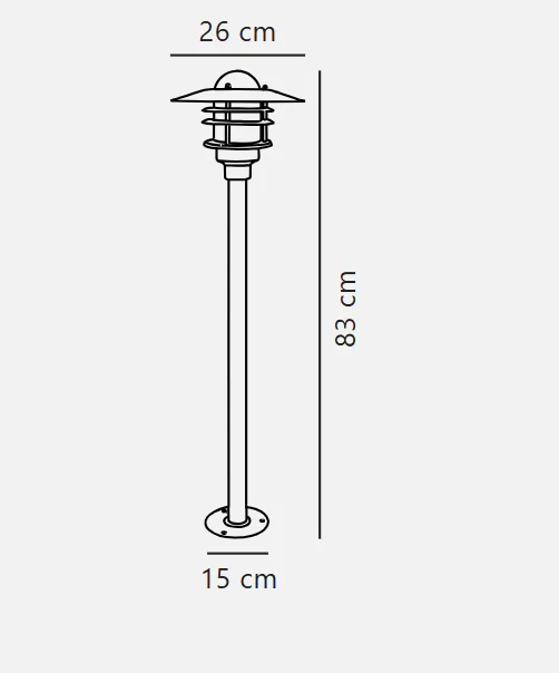 Agger Garden light  Bollard- Galvanized - Image 4