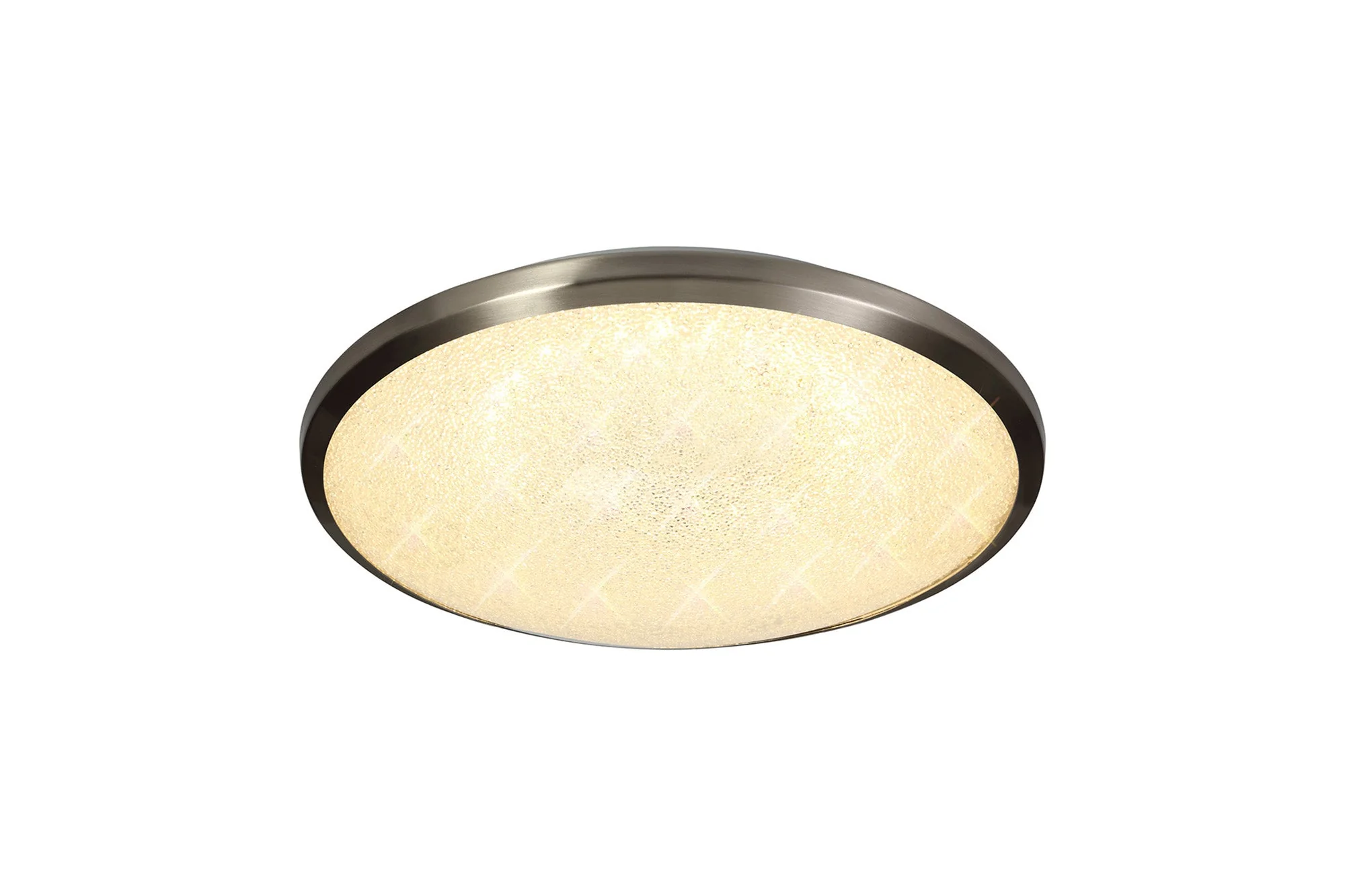 Agile Bathroom Flush Ceiling Light IP44 - Satin Nickel/Crystaline, 3yrs Warranty Small/Medium - Image 3
