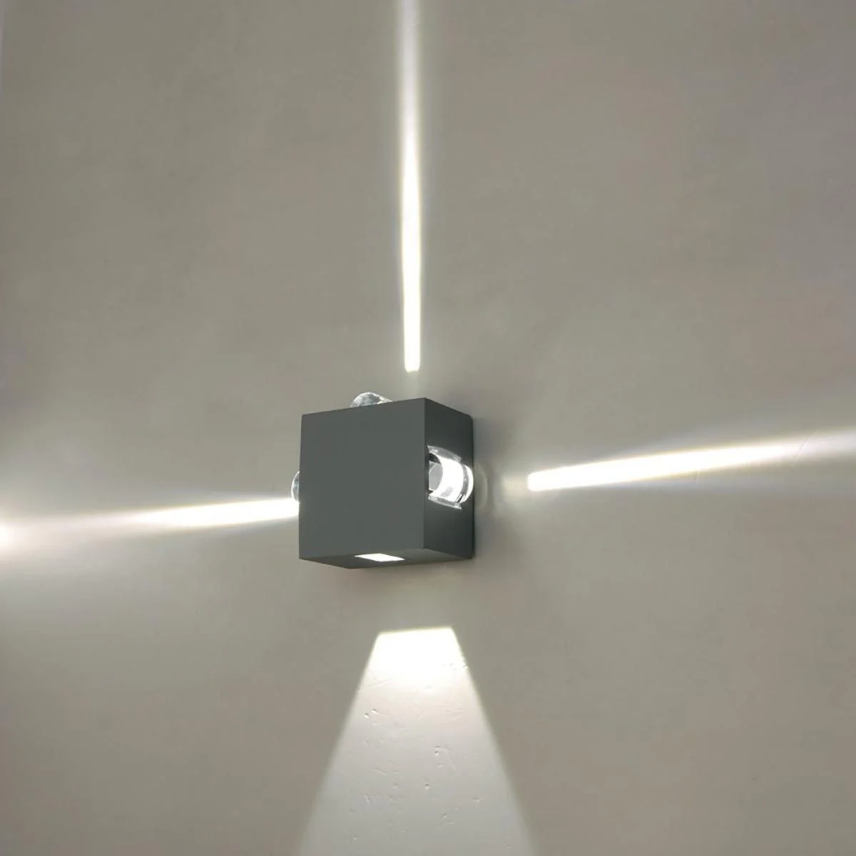 Agner 2/4Lt Up/Down Wall Light - Graphite Integrated LED IP54 - Image 6