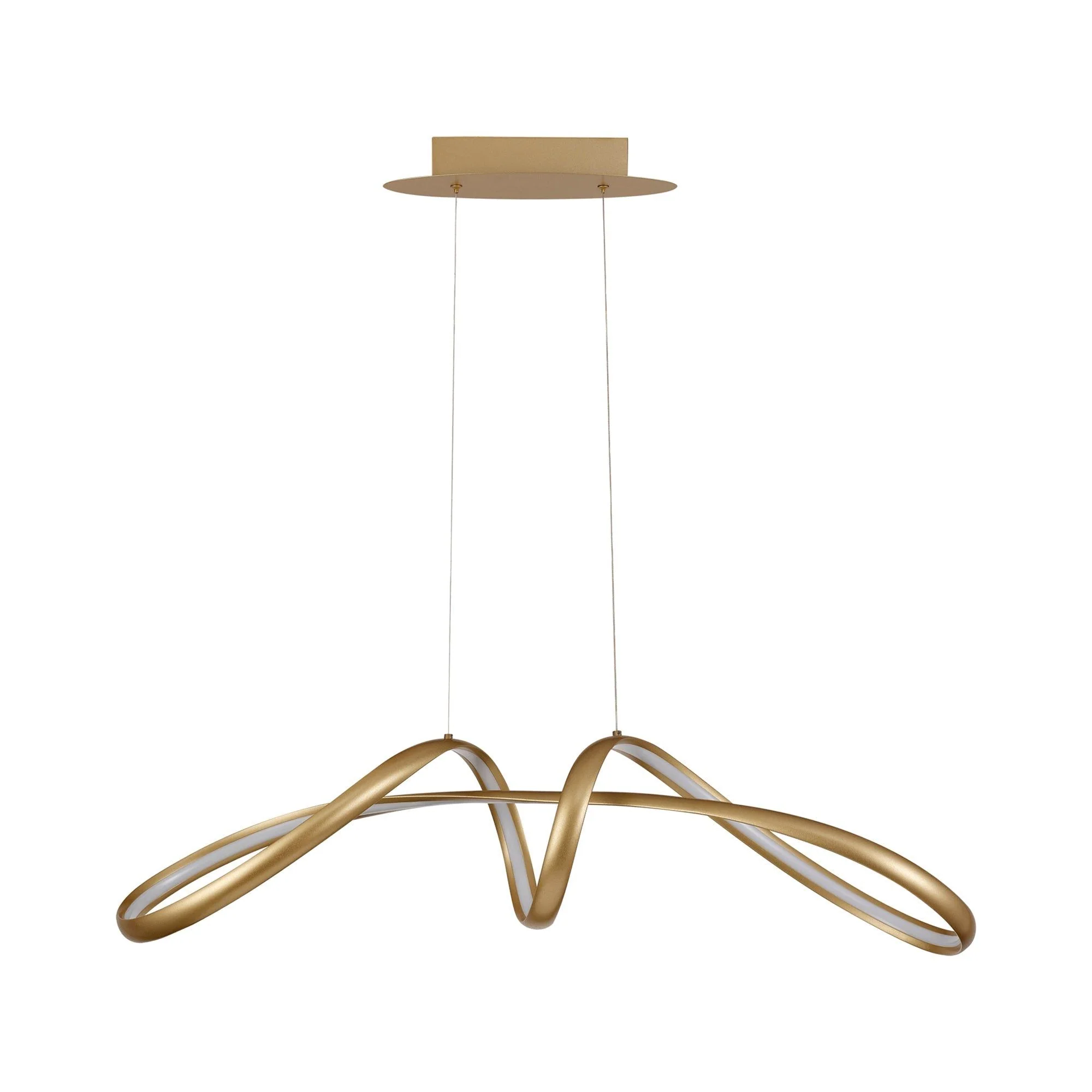 Agora Large Oval Pendant - 3000K - Sand Gold - Image 3