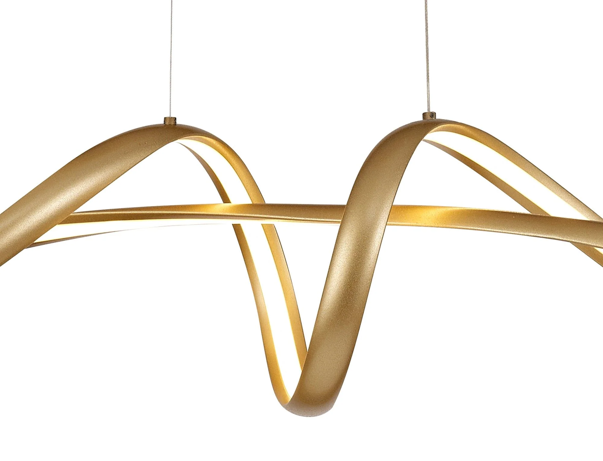 Agora Large Oval Pendant - 3000K - Sand Gold - Image 5