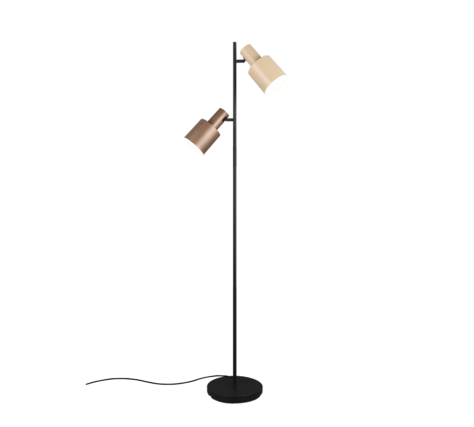 Agudo Task/Reading Floor Lamp - Black/Coffee - Image 2