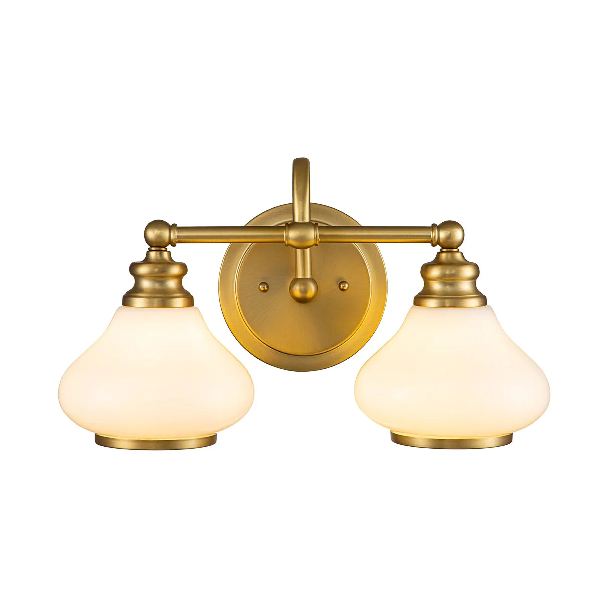 Ainsley 2/3 Light Wall Light Polished Chrome/Brushed Brass Finish IP44 - Image 3