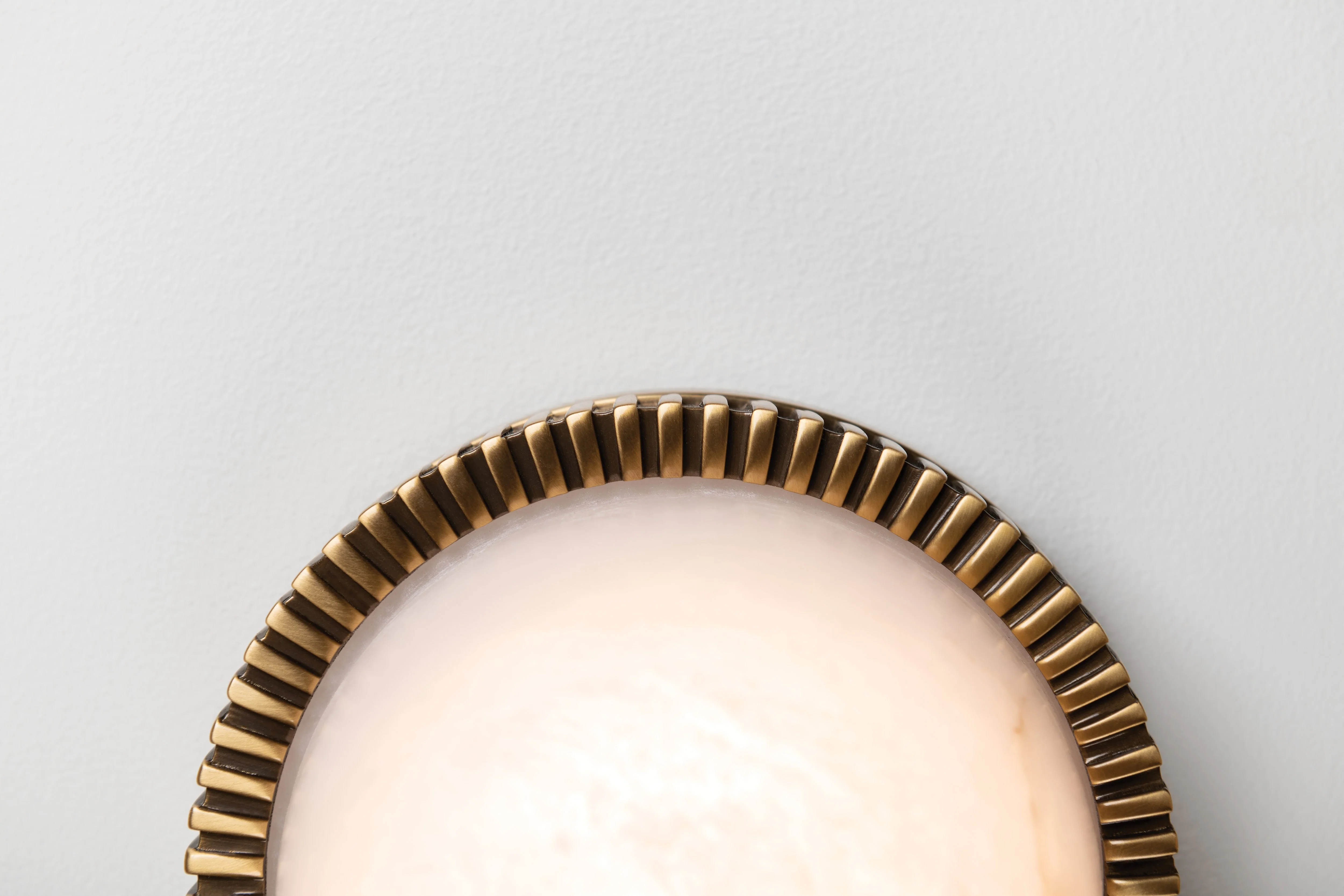 Ainsley LED Flush Mount - Aged Brass & Alabaster - Image 2