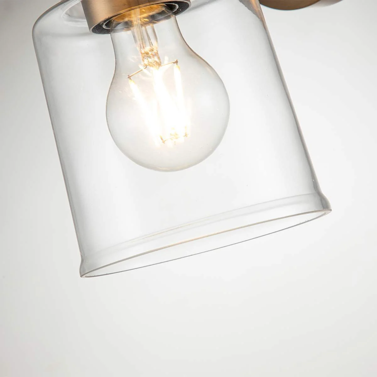 Aivian 1 Light Wall Light - Weathered Brass IP20 E27 - Image 2