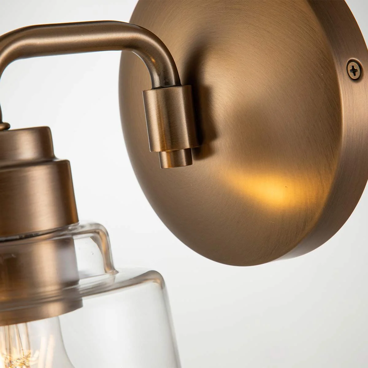 Aivian 1 Light Wall Light - Weathered Brass IP20 E27 - Image 4