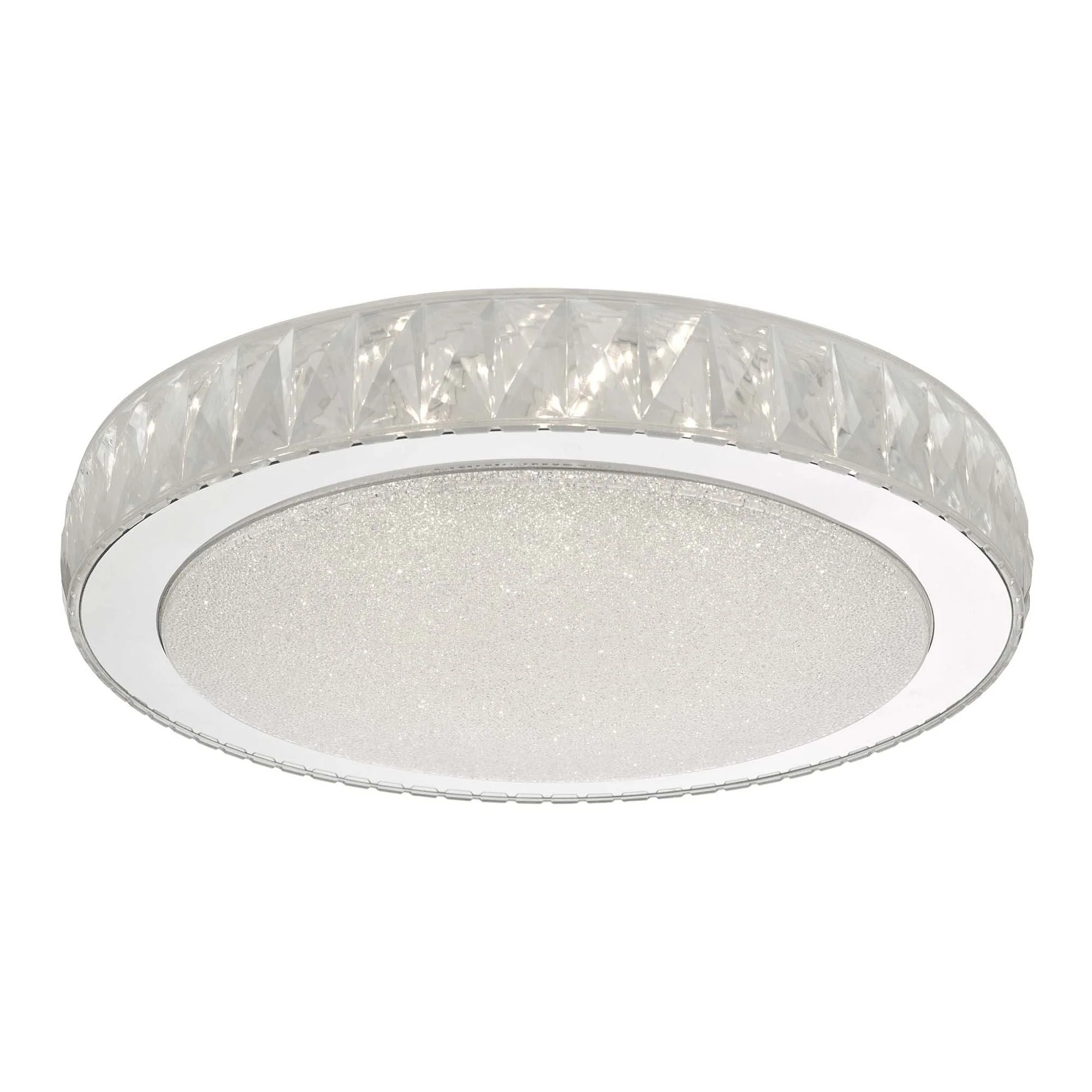 Akelia Small/Large LED Flush Ceiling Light - Acrylic & Stainless Steel Finish - Image 3