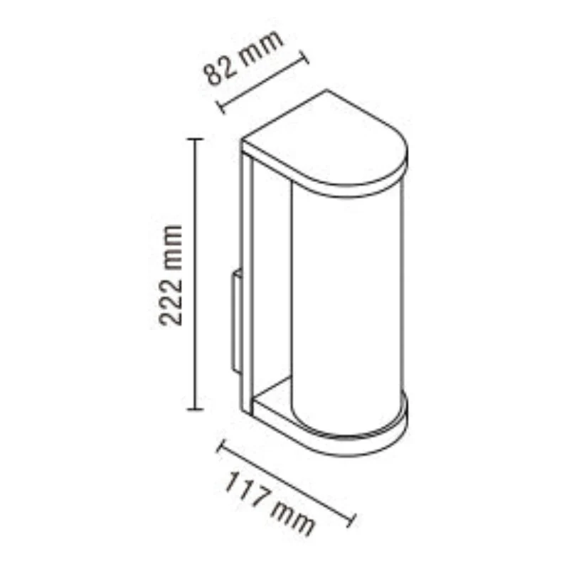 Akuma Ribbed Outdoor Wall Light - Image 3