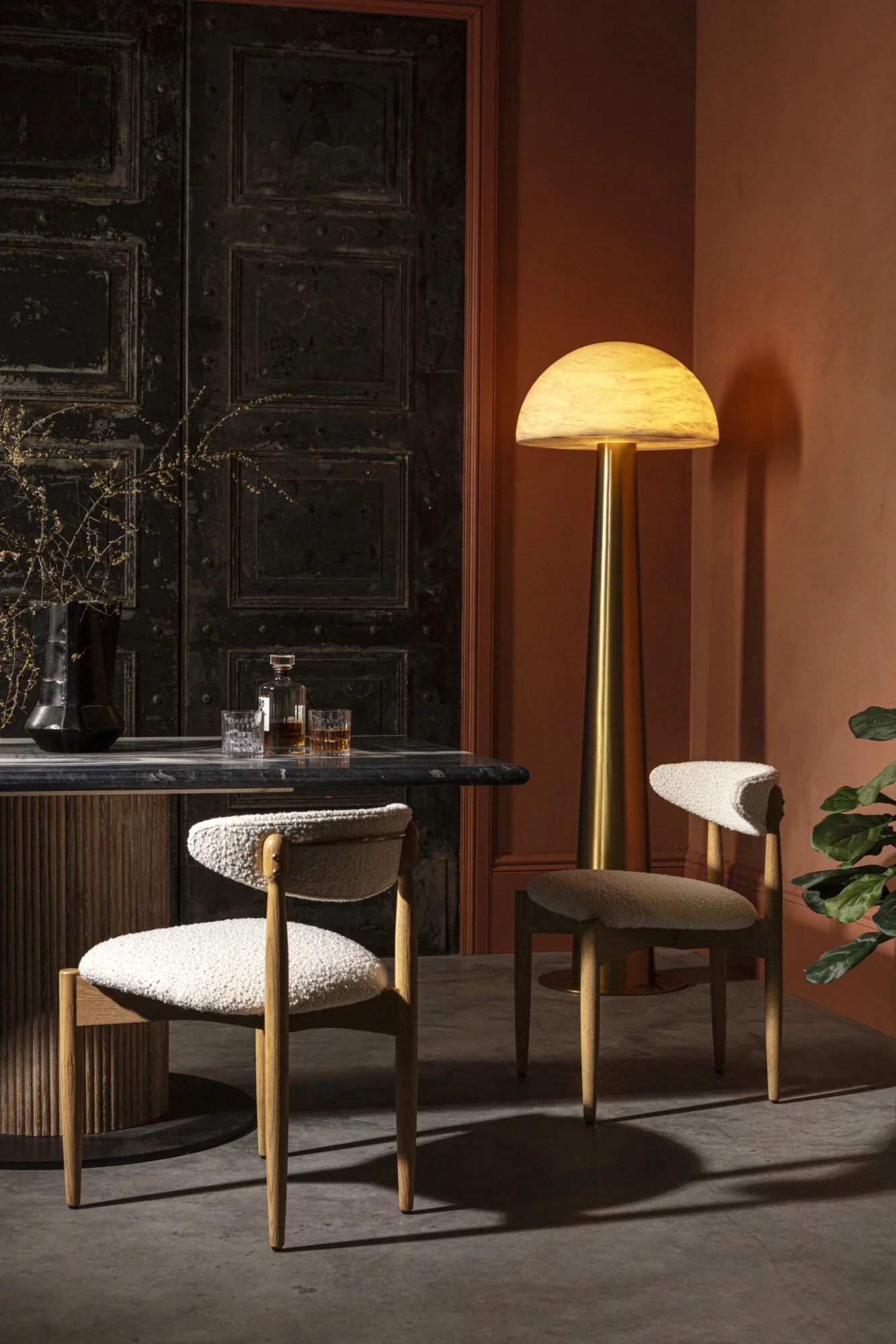Alabaster and Brass Ava Floor Lamp - Image 4