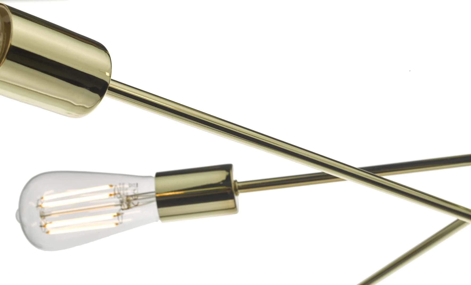 Alana 6 Light Fitting - Antique Brass/Black/Polished Gold/Satin Chrome Finish - Image 15