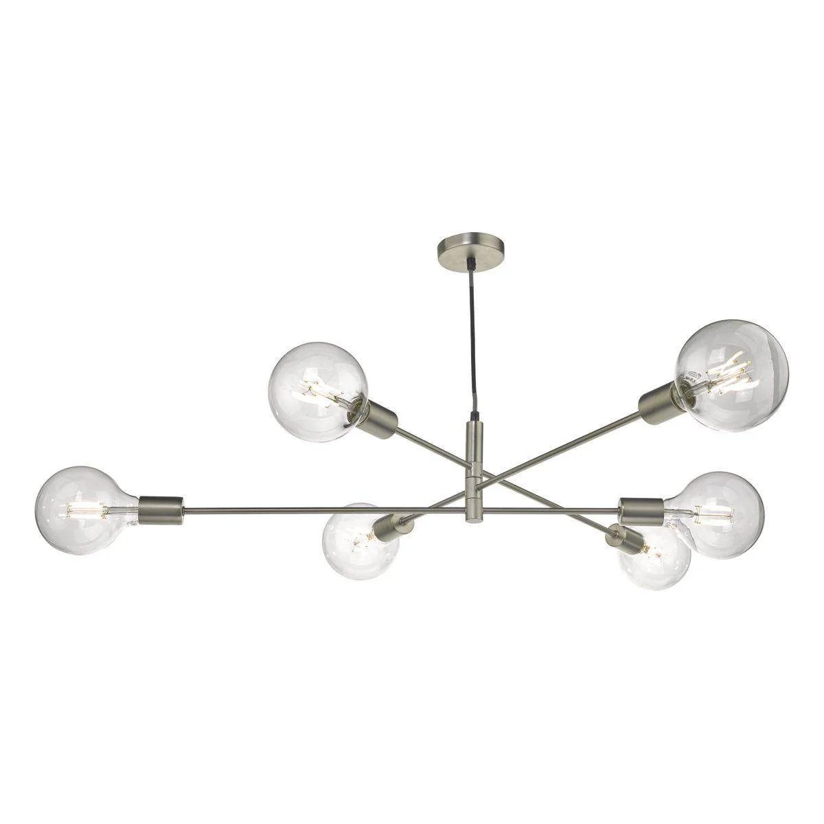 Alana 6 Light Fitting - Antique Brass/Black/Polished Gold/Satin Chrome Finish - Image 5