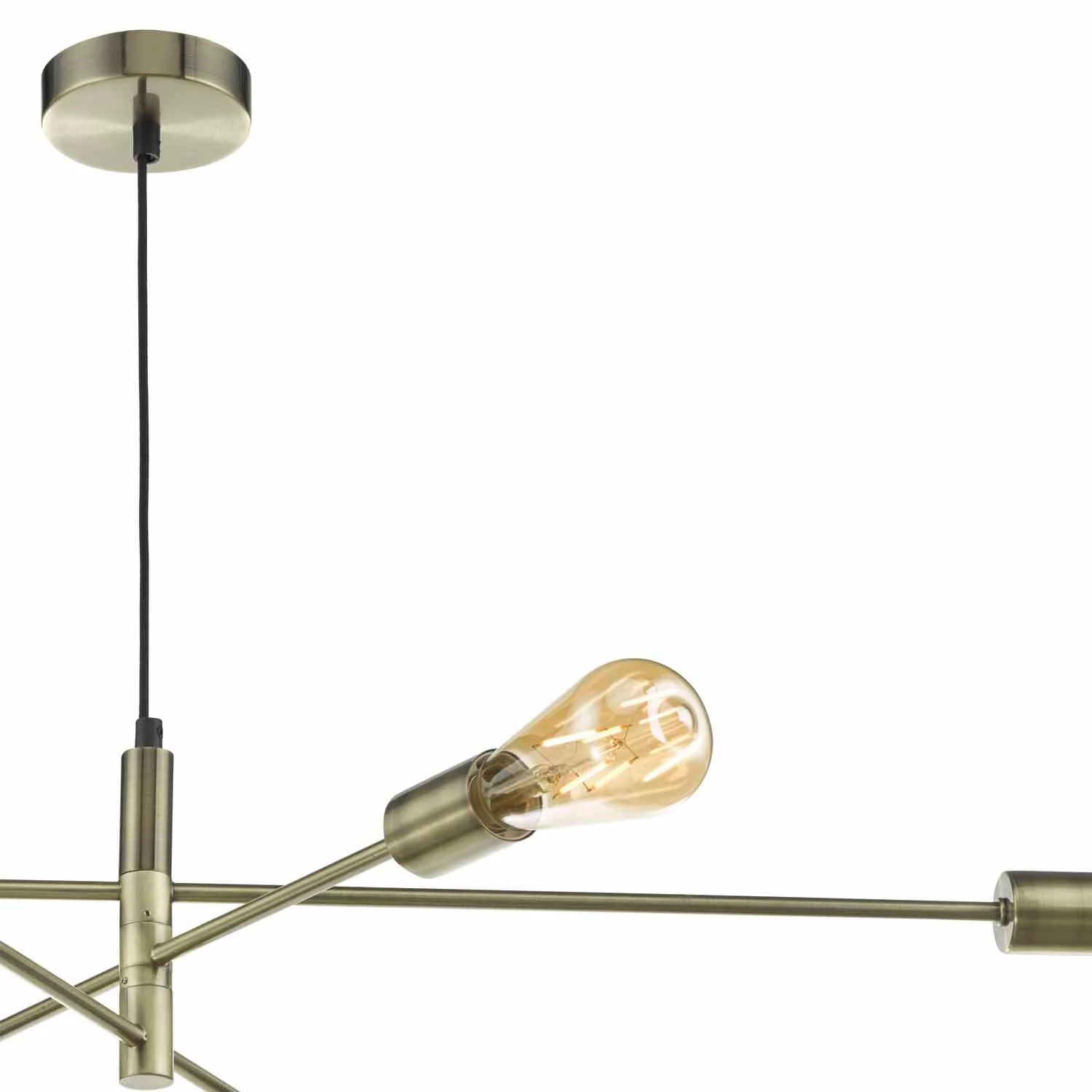 Alana 6 Light Fitting - Antique Brass/Black/Polished Gold/Satin Chrome Finish - Image 7