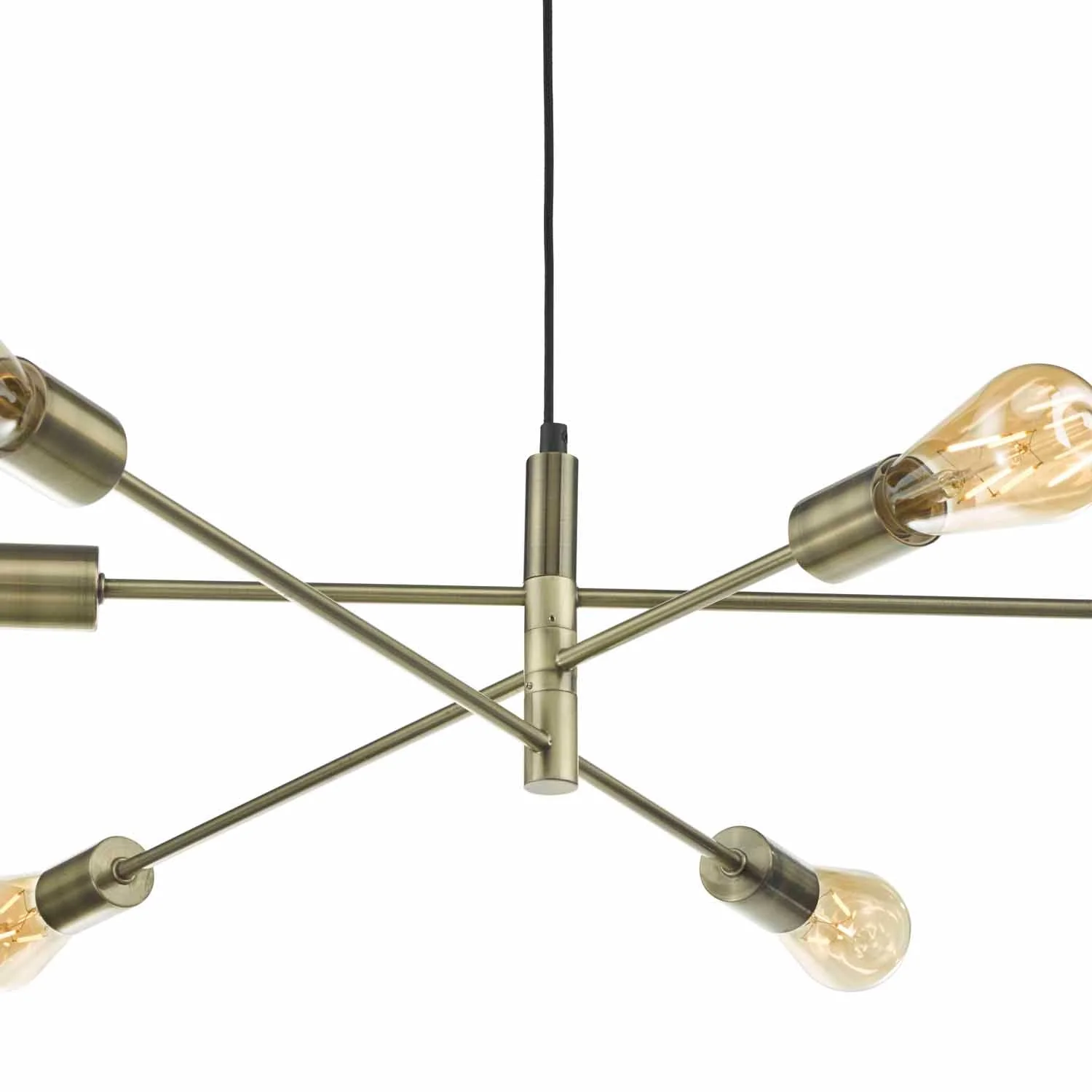 Alana 6 Light Fitting - Antique Brass/Black/Polished Gold/Satin Chrome Finish - Image 8