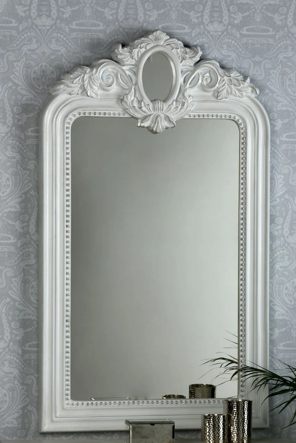 Alana Rectangle Mirror Distressed Ivory 120 x 71cm - Image 2