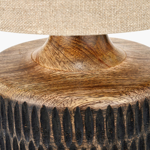 Alaric Antique Black Wash Mango Wood Table Lamp - Image 2