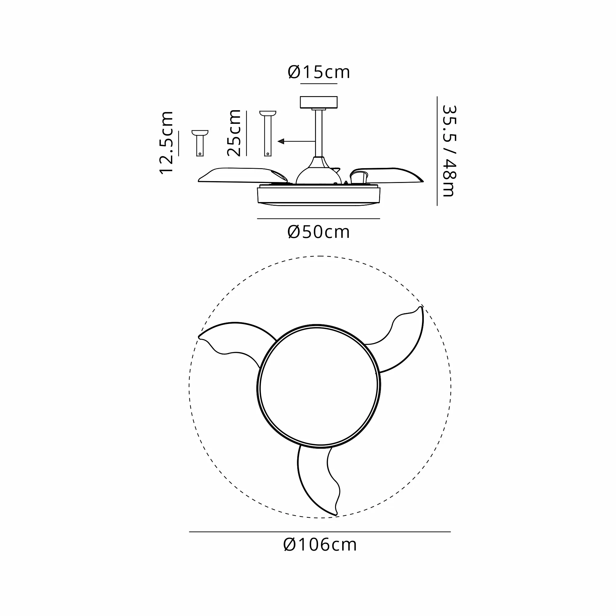 Alaska LED Fan Light W/ App & Remote Control - Image 8