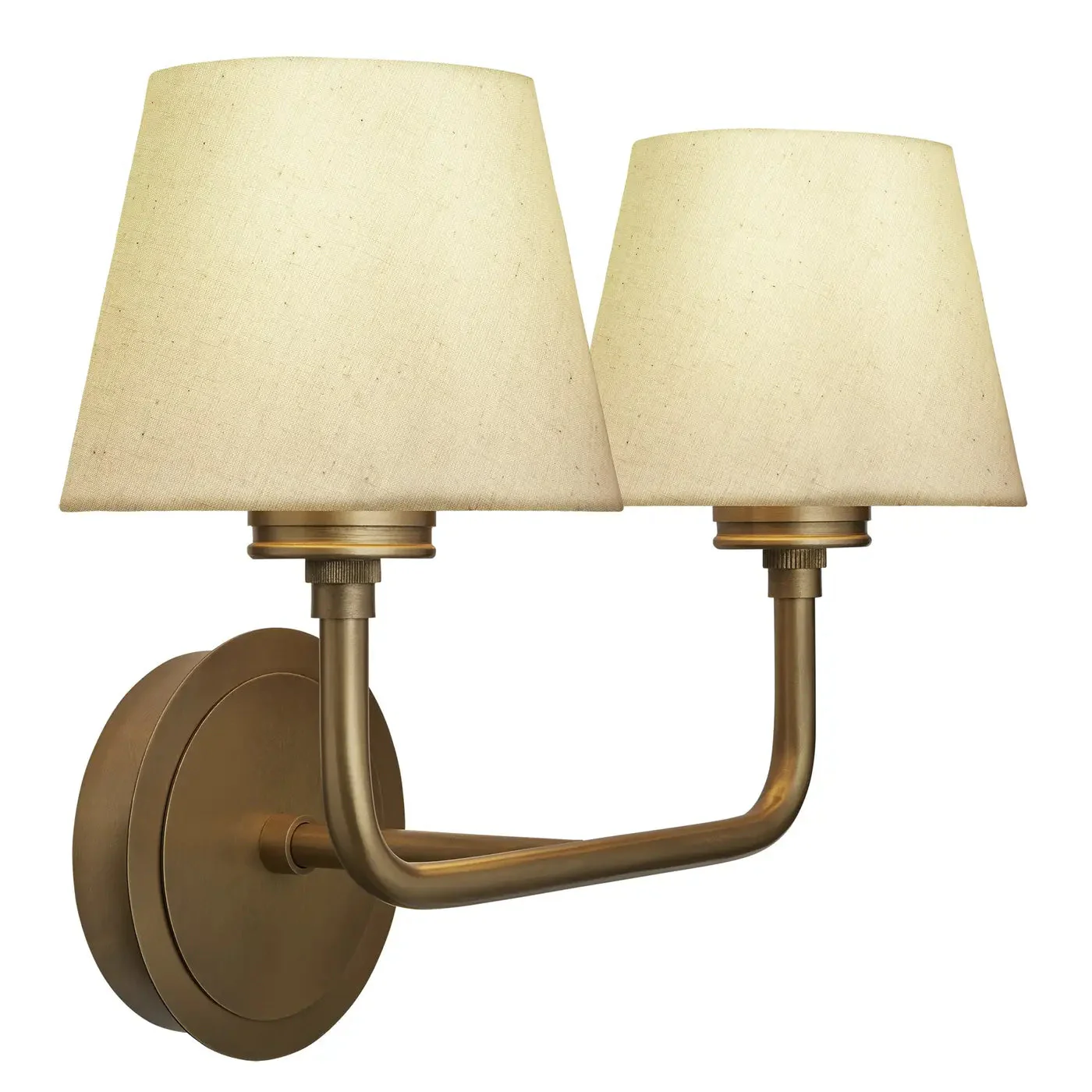 Albany 1/2Lt Wall Light - Natural Cotton Shade - Image 5