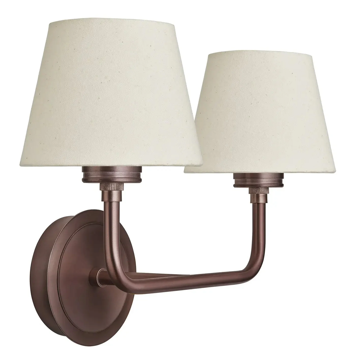 Albany 1/2Lt Wall Light - Natural Cotton Shade - Image 6