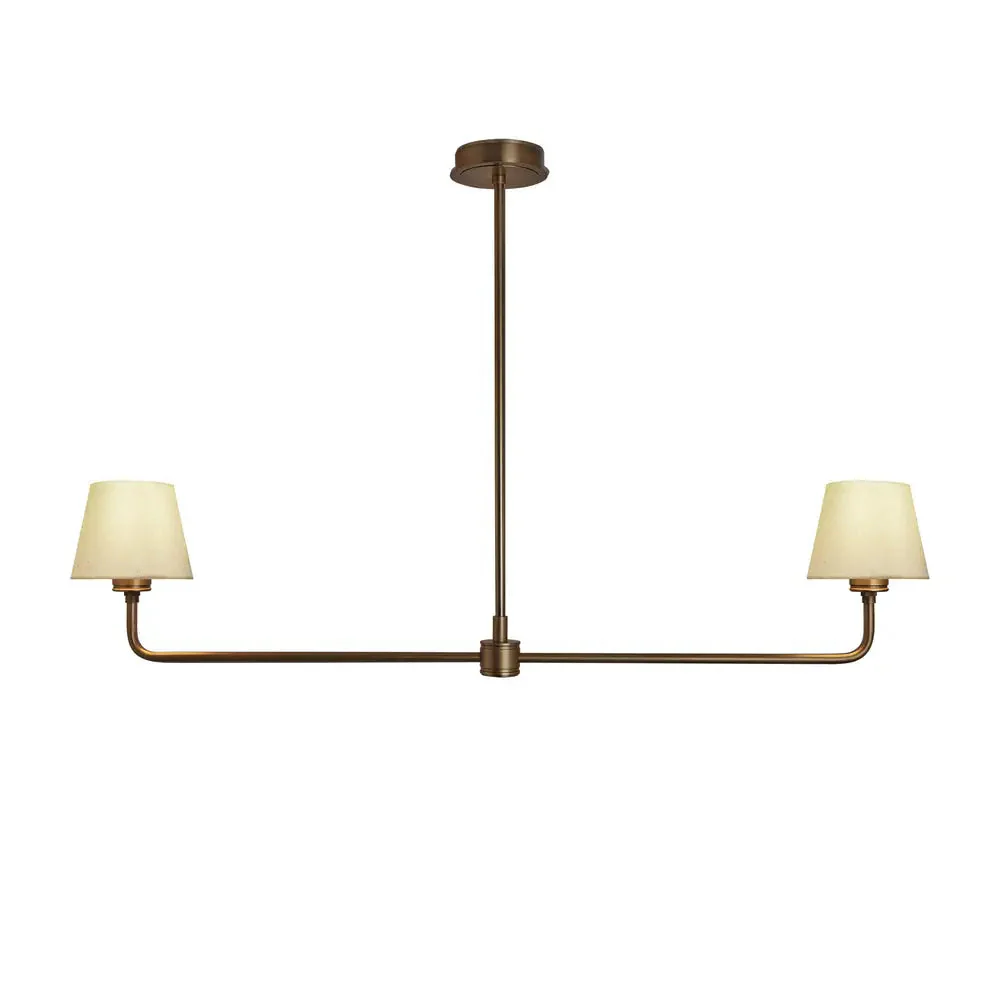 Albany Double Pendant Light - Natural Cotton Shades - Image 2