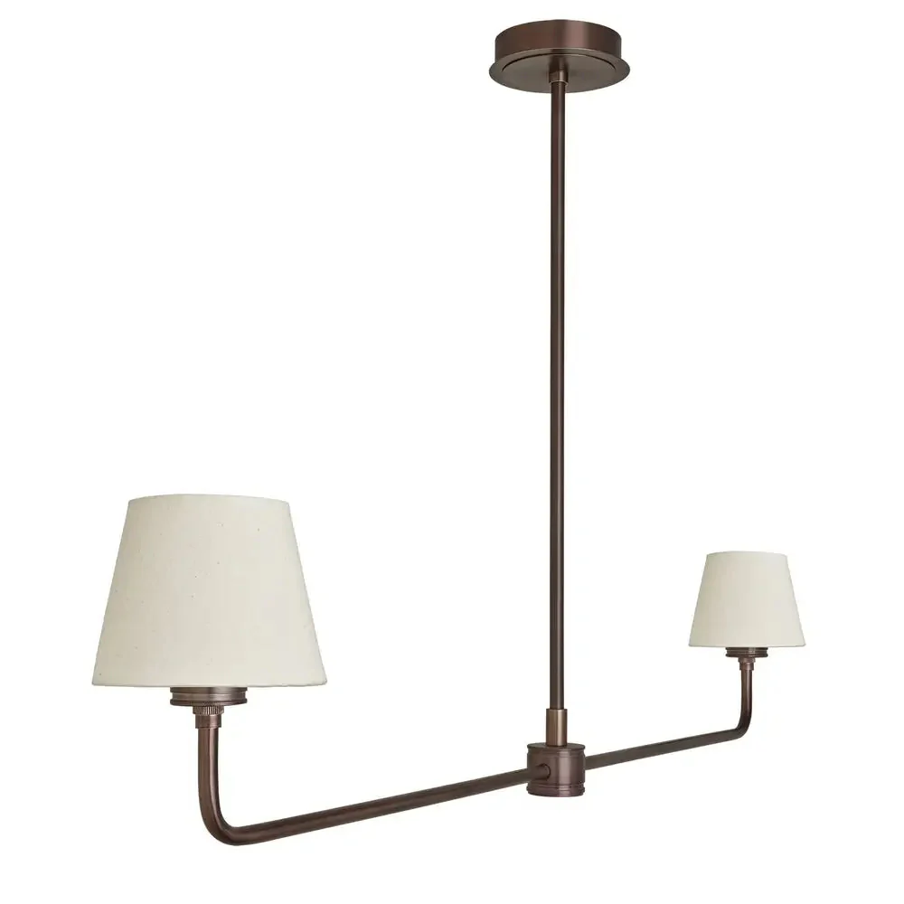 Albany Double Pendant Light - Natural Cotton Shades - Image 5