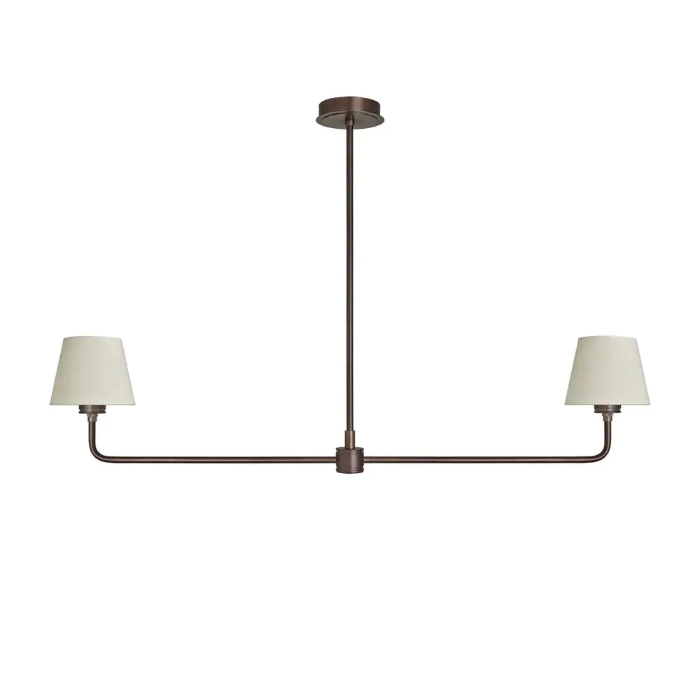 Albany Double Pendant Light - Natural Cotton Shades - Image 6