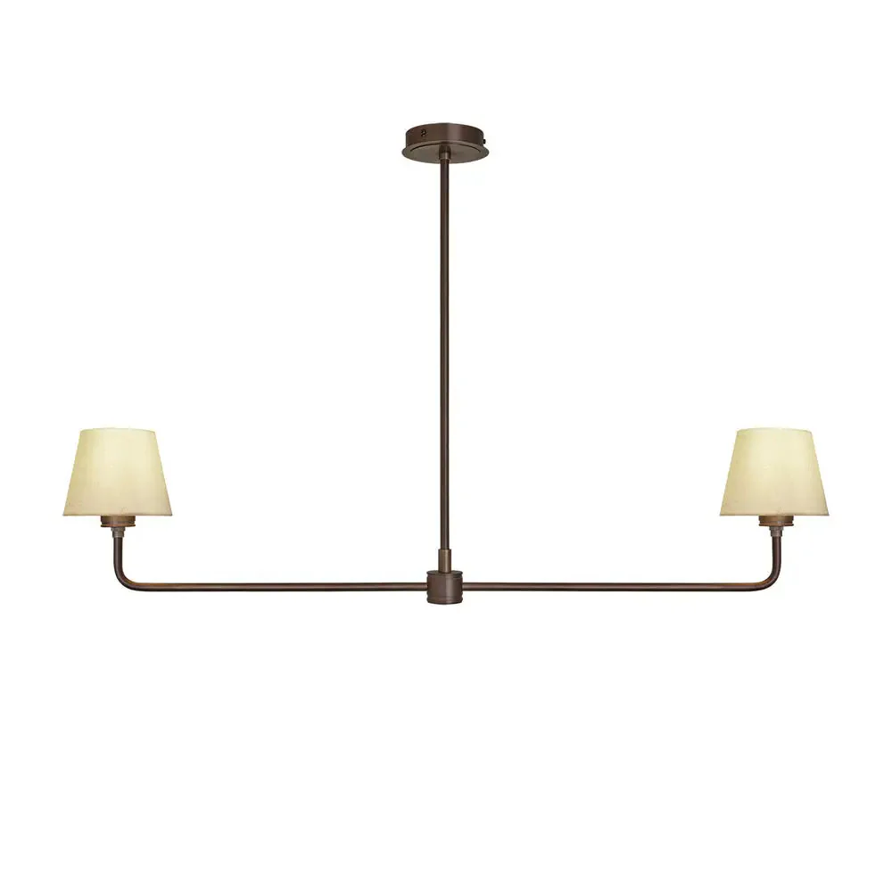 Albany Double Pendant Light - Natural Cotton Shades - Image 8