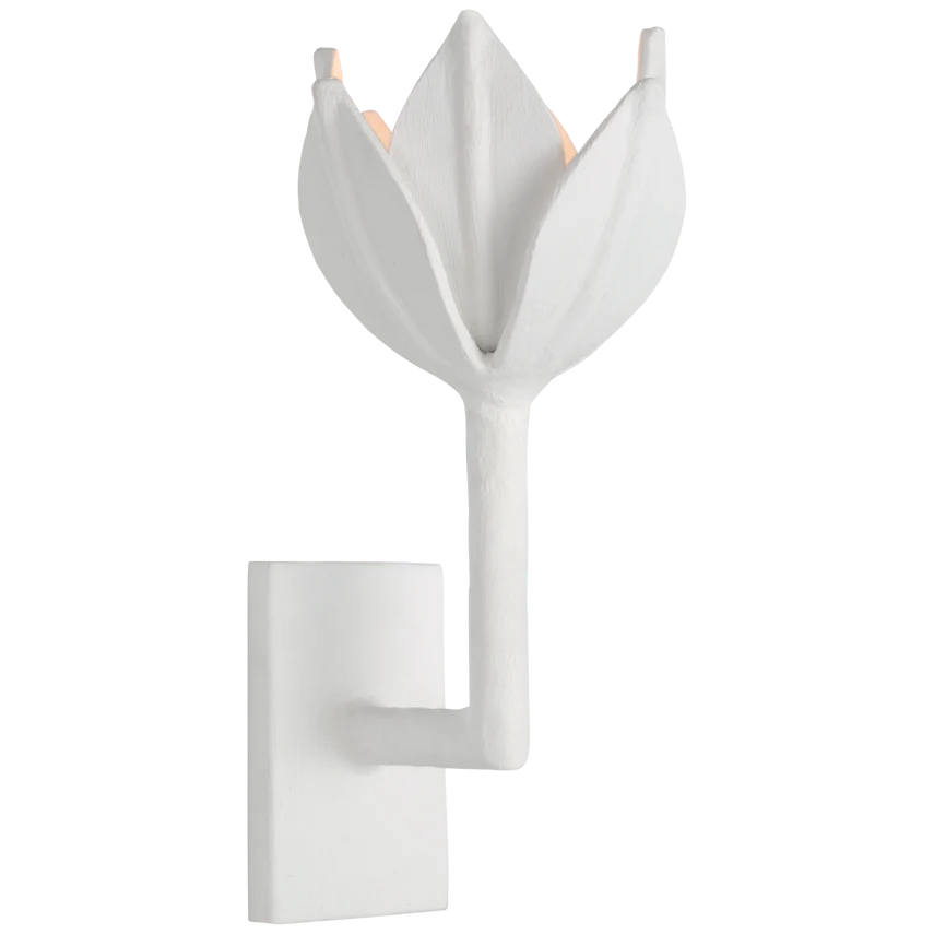 Alberto LED Wall Sconce - Gold Leaf/ Plaster White - Image 2