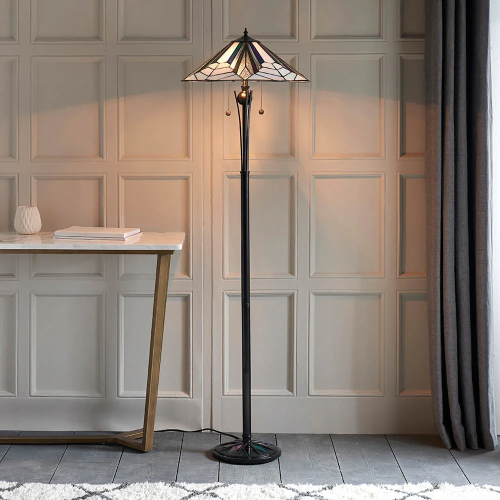 Alcyone Floor Lamp -Black Finish E27 - Image 2