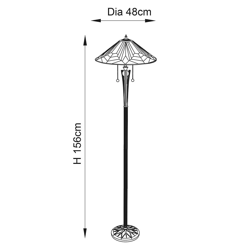 Alcyone Floor Lamp -Black Finish E27 - Image 9
