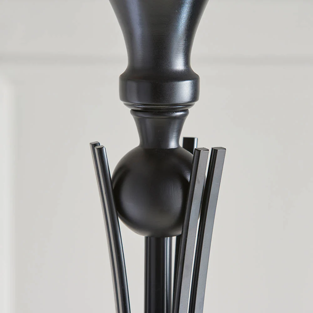 Alcyone Uplighter Floor Lamp -  Black Finish E27 - Image 5