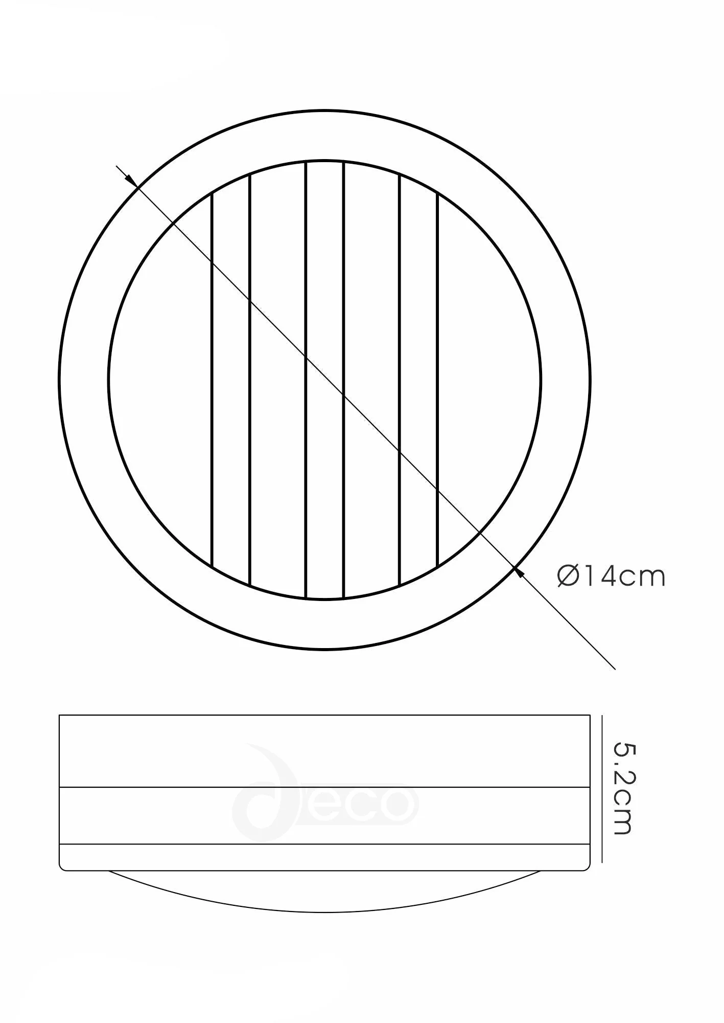 Aldo Square/Round Flush Ceiling/Wall Lamp, 2yrs Warranty - Image 14