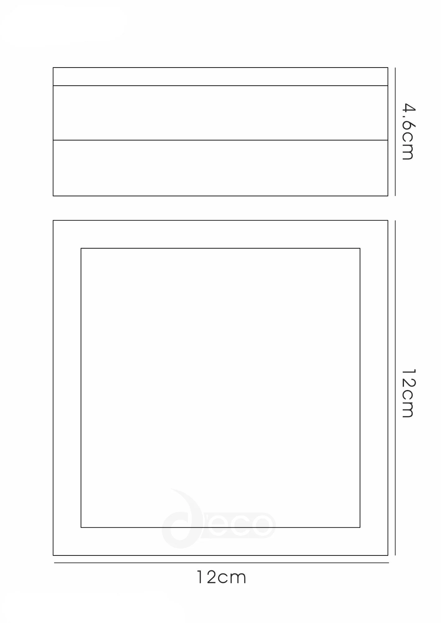 Aldo Square/Round Flush Ceiling/Wall Lamp, 2yrs Warranty - Image 4