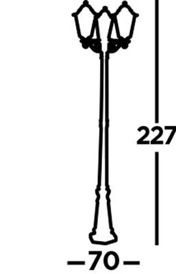 Alex 1/3Lt Post Light IP44 - Various Sizes - Image 6