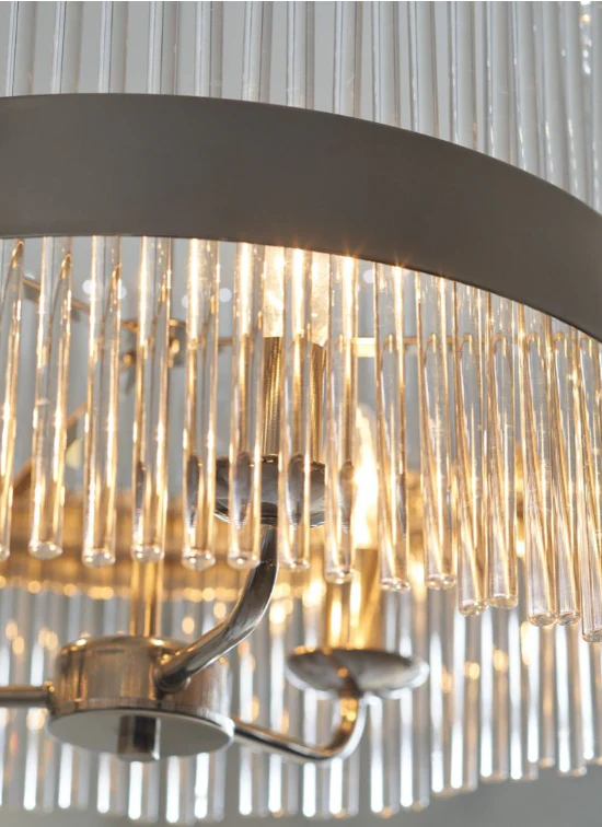 Alexa 5lt Pendant Polished Nickel Glass Rods - Image 4