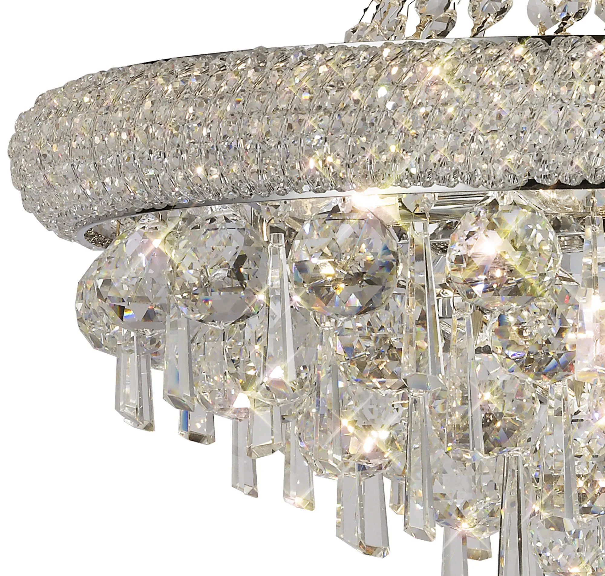 Alexandra 18/20Lt Crystal Ceiling Light - Chrome/Gold - Image 4