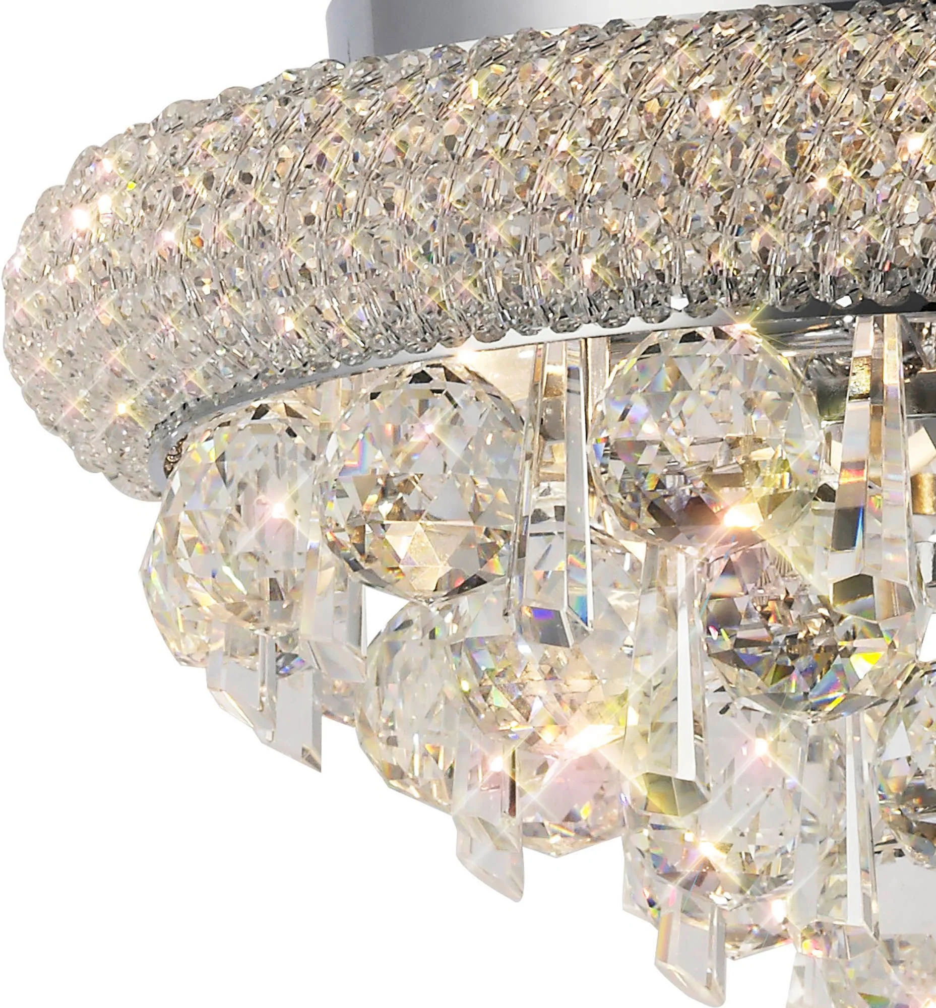 Alexandra Ceiling 6/7/9/16/18 Light E14 Gold/Polished Chrome - Image 2